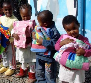 Children with LWR quilts